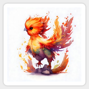 Cute Watercolor Phoenix Sticker